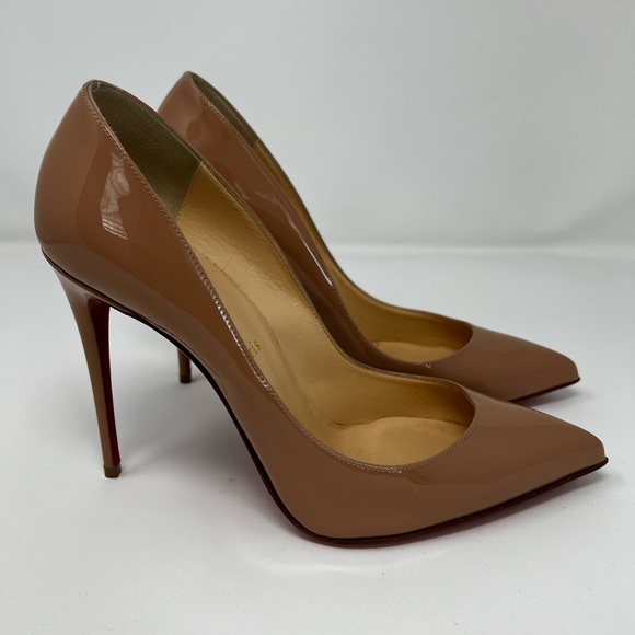 Nude patent leather Christian Louboutin pumps- Size 38.5. Only worn once! - Picture 3 of 8